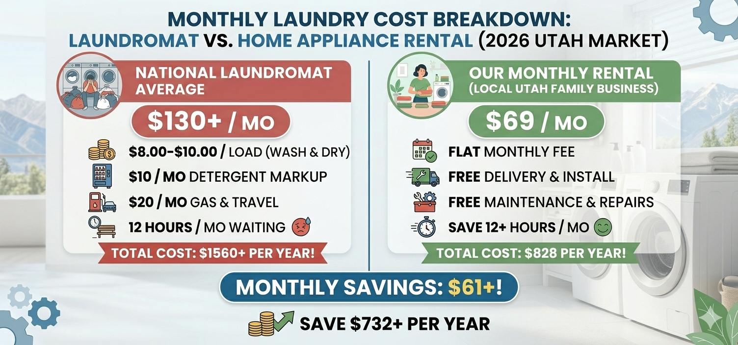 True Cost of Laundromats 2026 vs. Washing Machine Rental